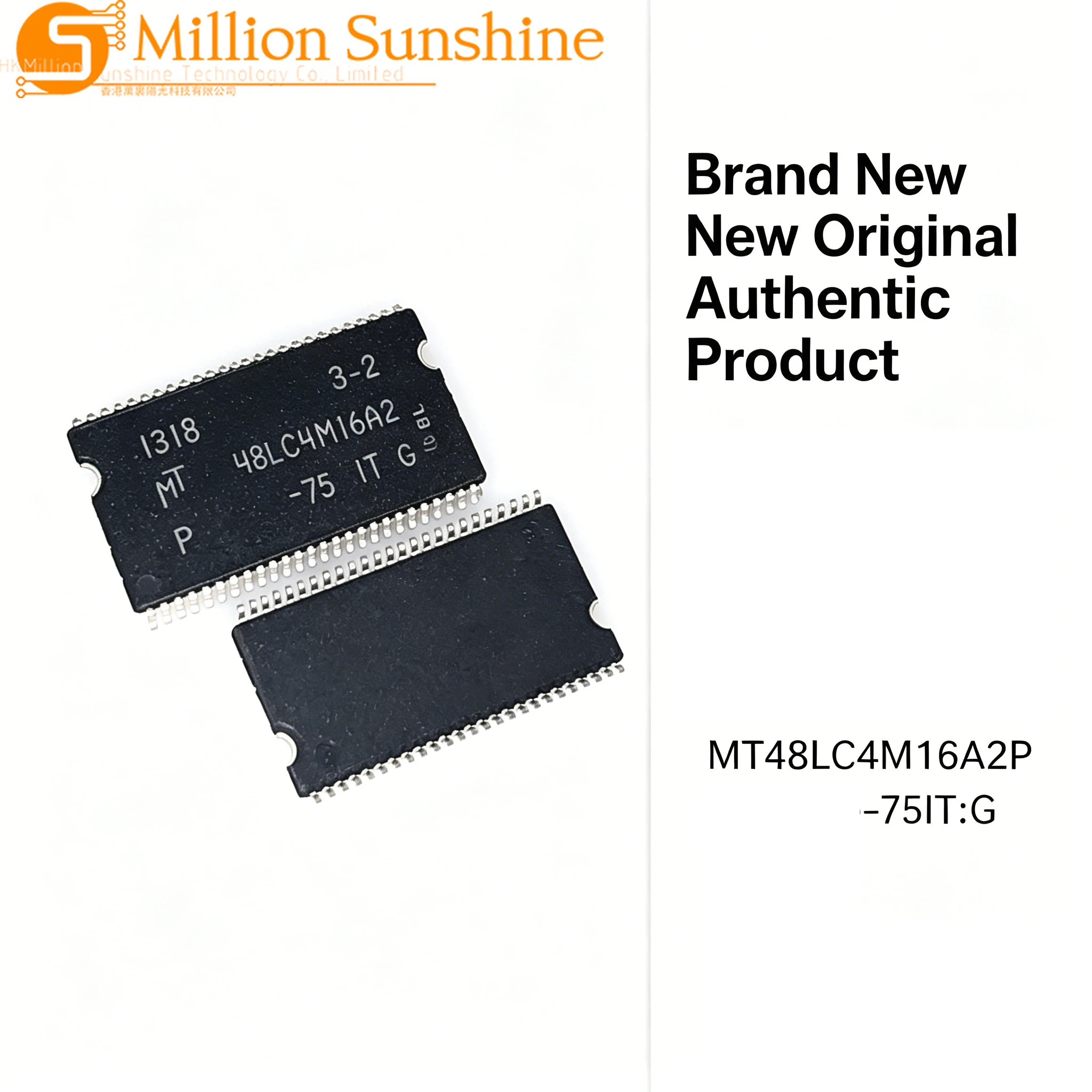 2pcs MT48LC4M16A2P-75IT:G MT48LC4M16A2P-75IT MT48LC4M16A2P TSOP54 64Mb SDRAM Chip Memory IC New Original