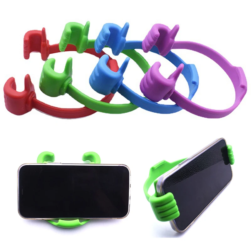 Thumbs-up Cell Phone Holder, Adjustable plastic Phone Stand, Multi Colors Portable Desktop Stand for iPhone Xiaomi Samsung