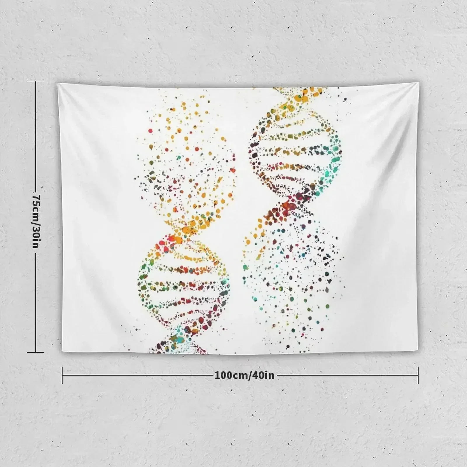 DNA, Watercolor Art,Dna double helix genetic Tapestry Wall Deco Aesthetic Room Decors Tapestry