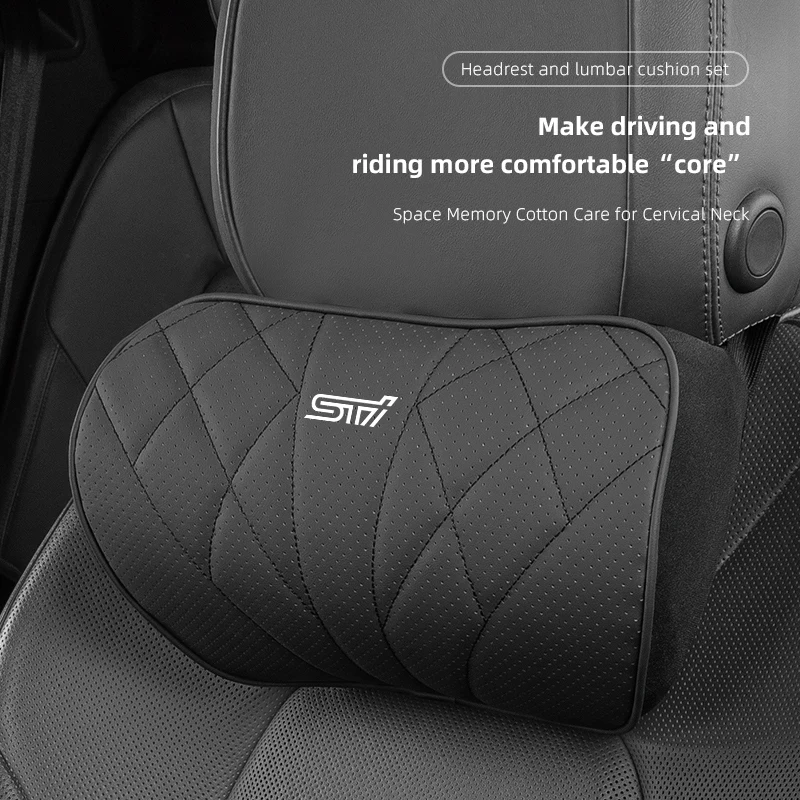 Car Seat Headrest For Subaru STI XV Forester BRZ Legacy Impreza Levorg Mpreza WRX Memory Foam Comfort Neck Pillow Auto Interiors