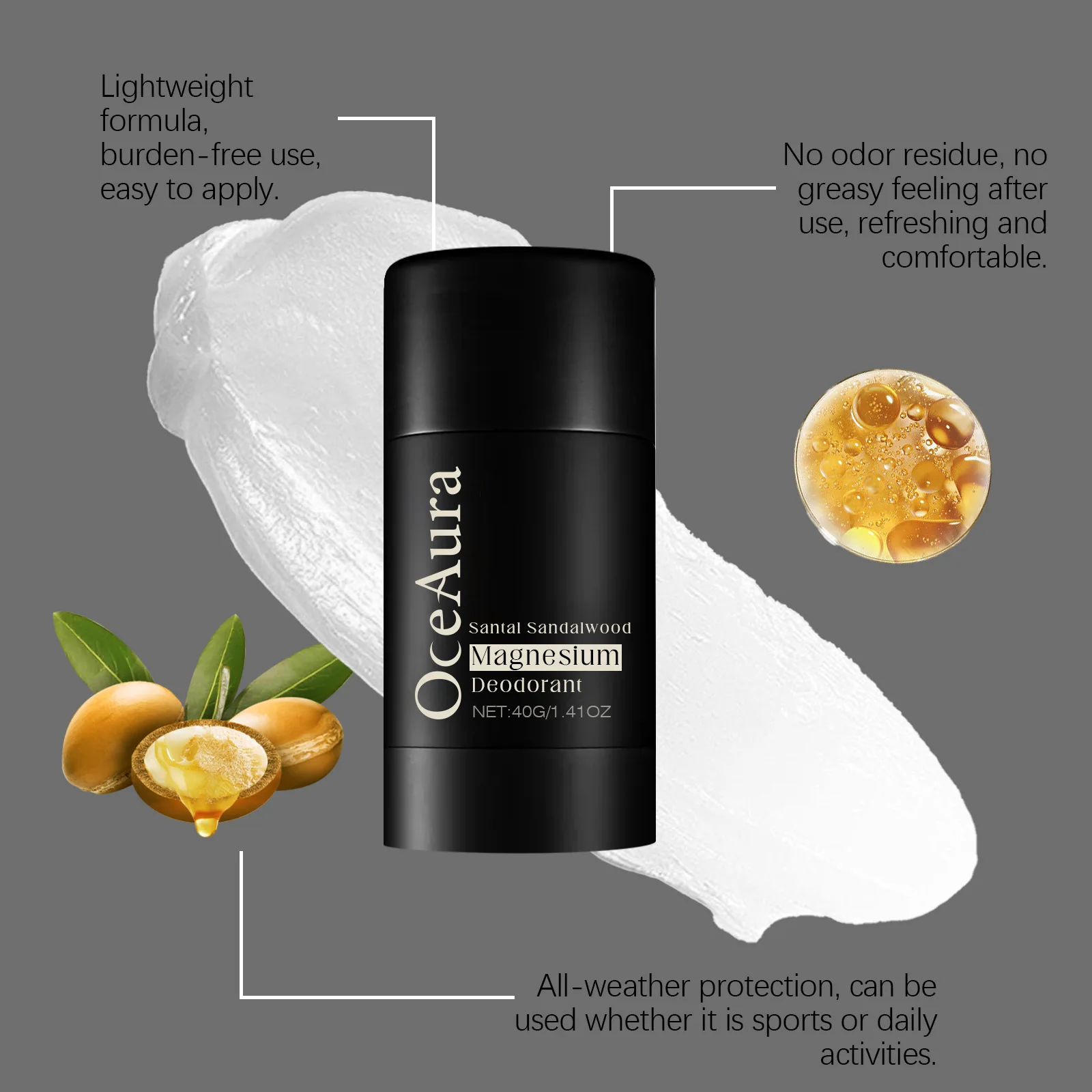 Sandalwood Deodorant Stick Anti Odor Remove Underarm Smell Persistent Aroma Refresh Charming Outdoor Body Antiperspirant Stick