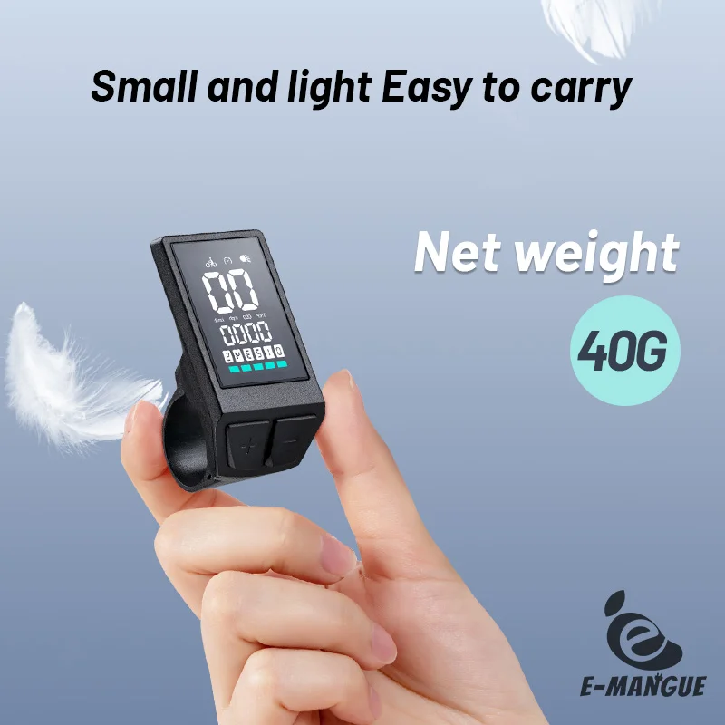 LED Display EBike Compatible with Bafang BBS01 BBS02 BBS1000W Mid Drive Motor Waterproof Display with 0-5 PAS UART Protocol