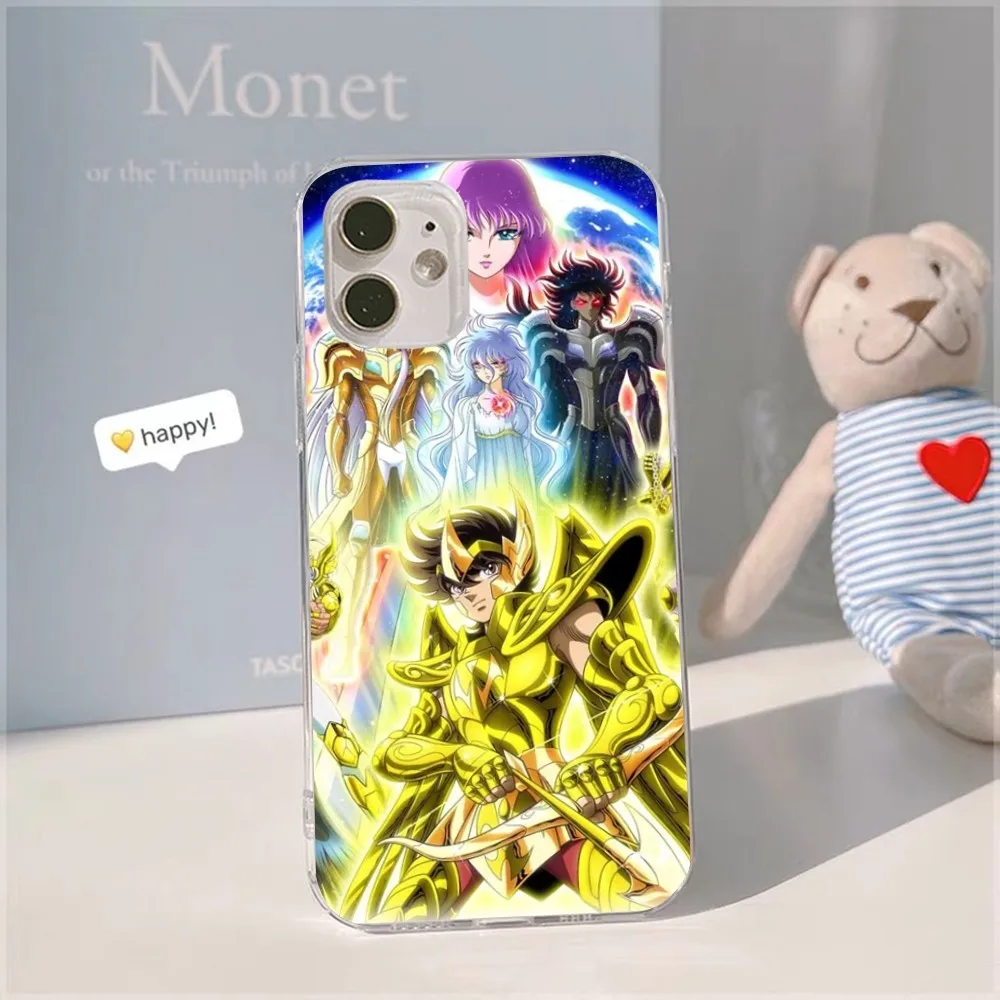 Anime S-Saint S-Seiya Phone Case for iPhone 15 8 7 6 6S Plus X SE 2020 XR XS 14 11 12 13 Mini Pro Max Mobile Case