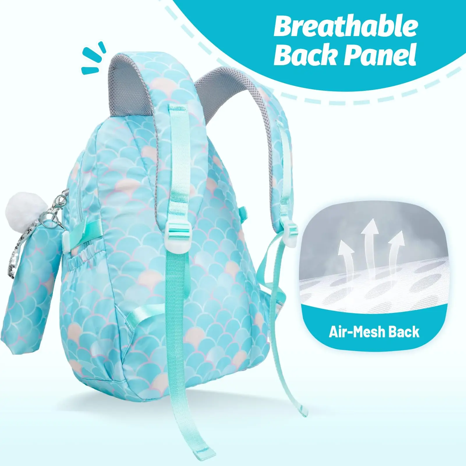 Bolsa de escola impermeável para meninas, mochila infantil, mochila infantil, lancheira, estojo de lápis, impressão estilo graffiti, 3 peças por conjunto