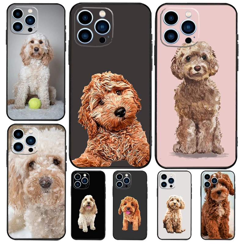 Cute Cockapoo Dog Case For iPhone 15 16 14 13 12 11 Pro Max Plus X XR XS Max 12 13 Mini Soft Bumper Cover