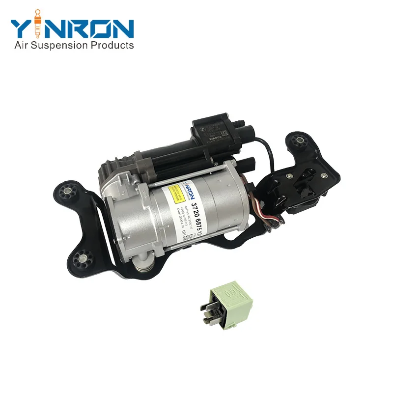 For BMW X5 F15 F16 Airmatic Compressor Pump Assembly With Original Relay 37206868998 37206850555 37206875177