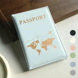 Travel Passport Cover with  World Map Pattern Protective Card Case Travel Credit Card Holder ID & Document Passport Holder