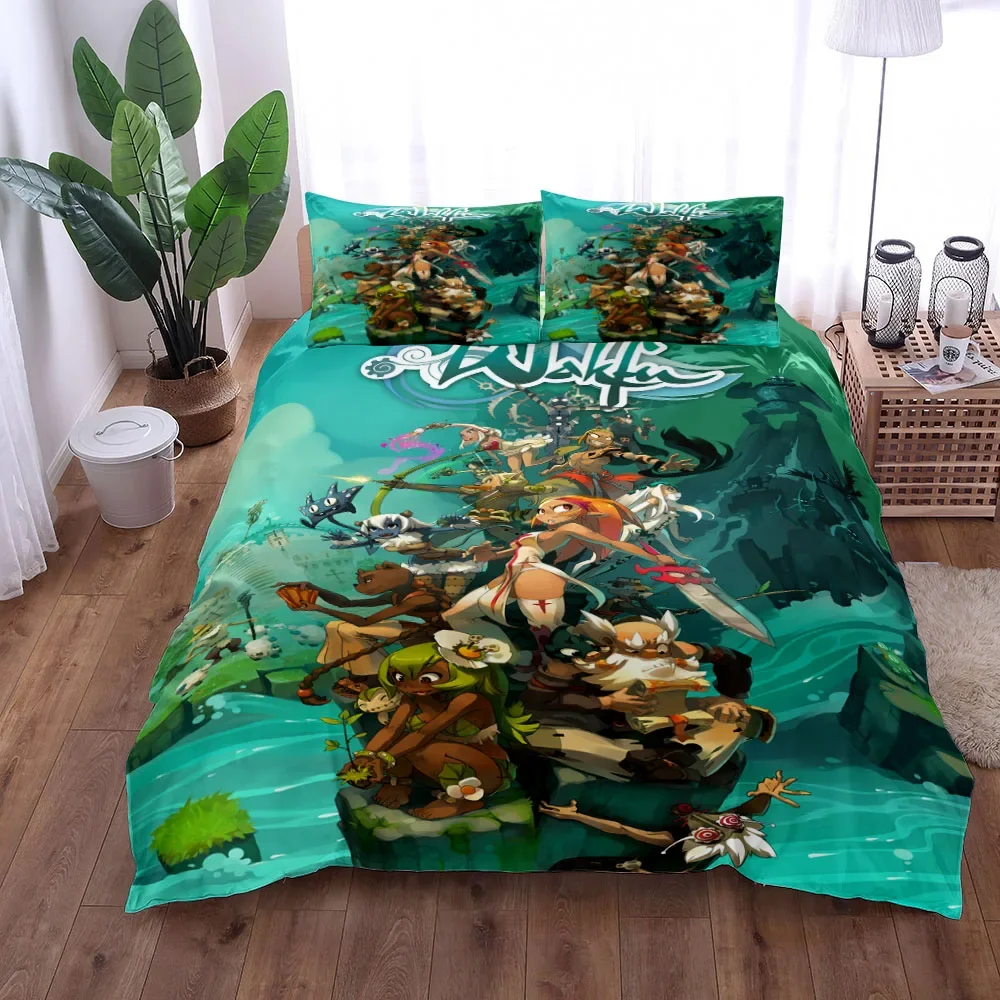 

Новый комплект постельного белья Wakfu Single Twin Full Queen King Size Комплект постельного белья для взрослых и детей Комплекты пододеяльников Wakfu 3D Print комплект простыней