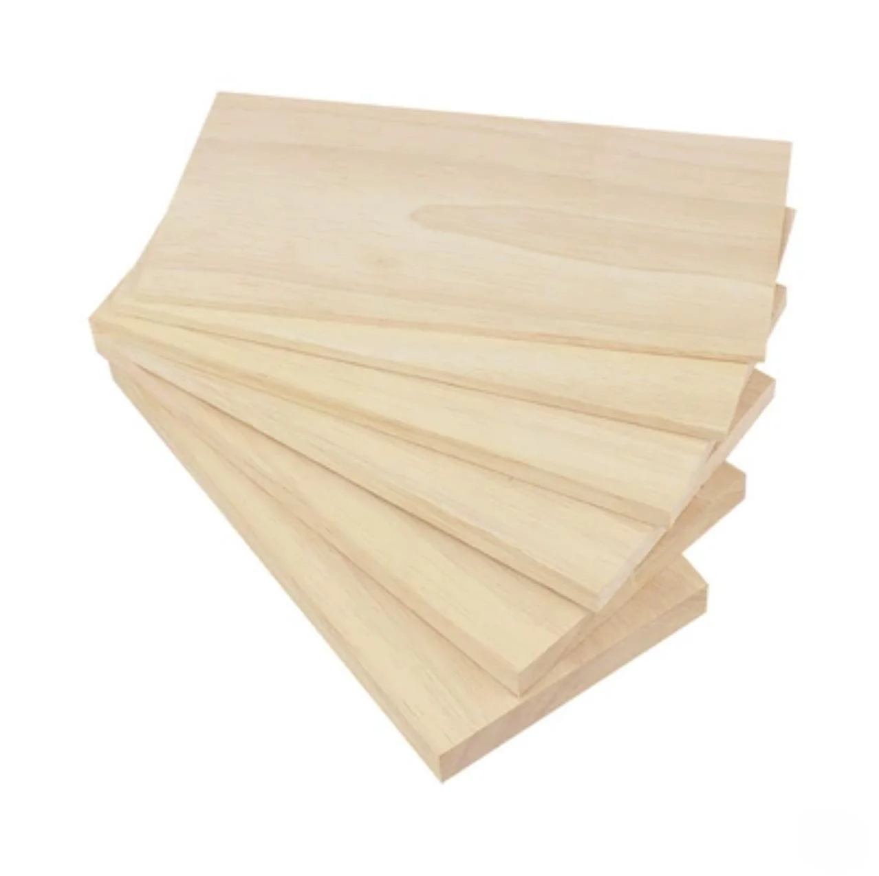 Lot de 5 feuilles de bois de caoutchouc thaïlandais, longueur 200mm, largeur 100mm, matériaux de bricolage faits à la main, 200 000 feuilles