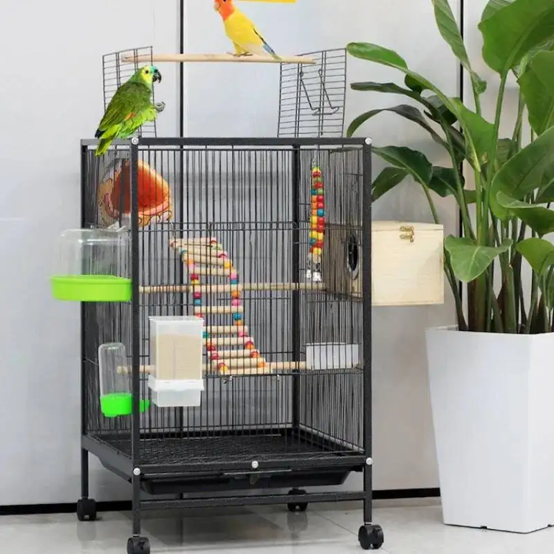 

Parrot Garden Bird Cages Feeder Large Canary Budgie Breeding Bird Cages Quail Pigeon Jaula Pajaros Grande Pet Products YY50BC