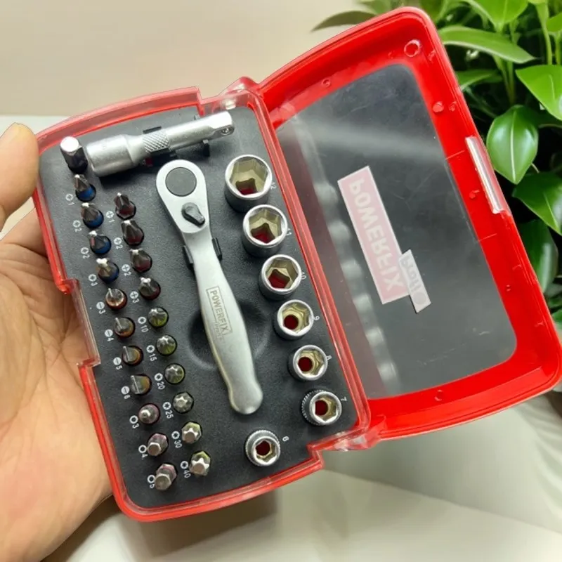 ミニラチェットレンチセットポータブルドライバー-f-ソケット多機能自転車修理ツールコンパクト旅行釣り道具アクセサリー