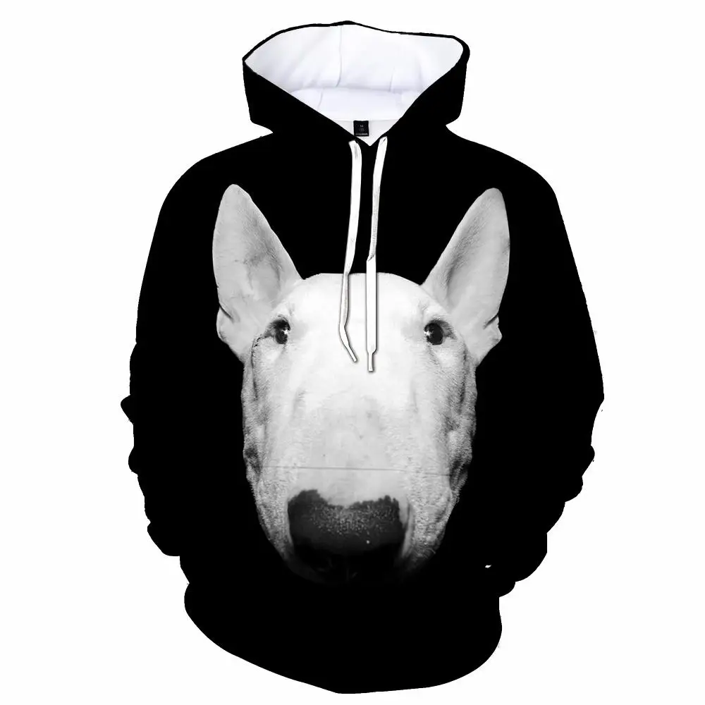 New Bull Headstock Pattern Hoodie Pet Dog 3d Print Long Sleeved Men's And Children's Sweatshirt Autumn Bodysuit Fashion Street