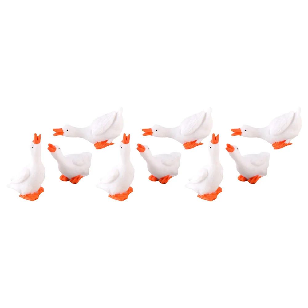 

Ornaments Miniature Goose Figurine Figurines Animal Adornment Garden Tiny Statues Micro Landscape Animals