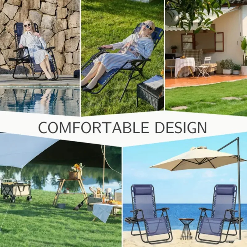

Beach Camping Terrace Chair Outdoor Folding Leisure Chair Suitable for Poolside Garden Backyard Lawn Portable Lounge Chair