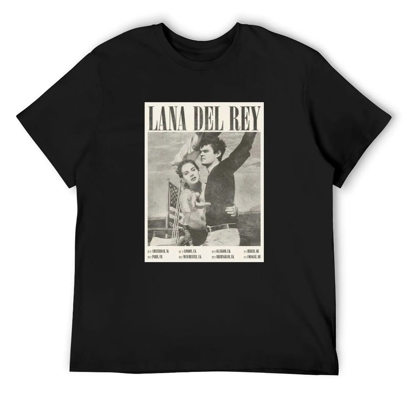 

Lana Del Retro Vibe T-Shirt blue lock T-shirts man sweat mens tall t shirts