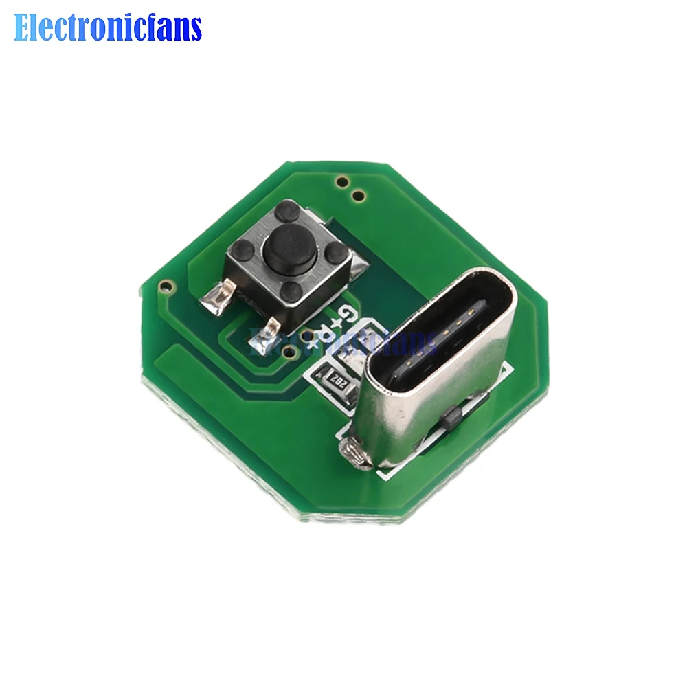 Flashlight Driver Board DIY Accessories Type-c Charging Port Charging and Discharging Integrated Module for 18650/21700 Battery