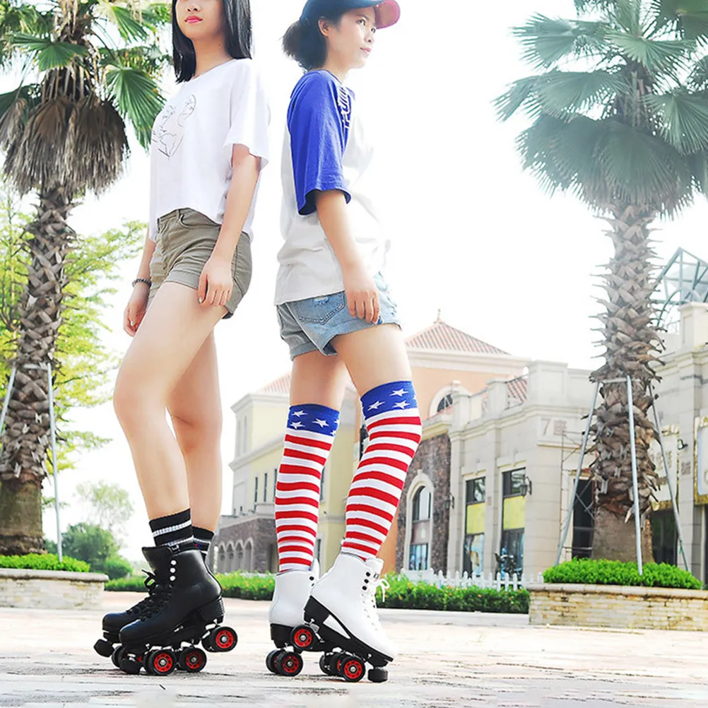 

1Set Double Row Roller Skates Wheels 95A Outdoor Street Skating High Grip PU Wear Resistant Replacement Wheels for Roller