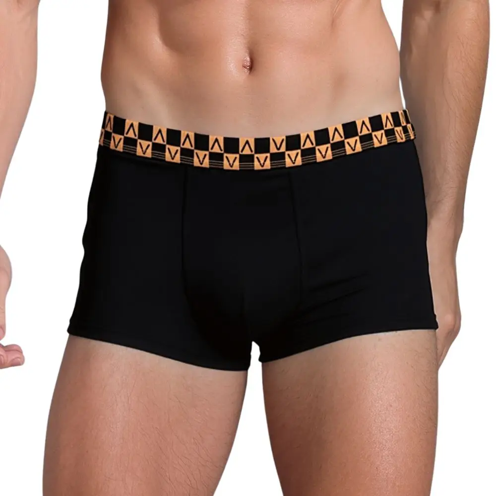 Luxury Gold Black Elastic Waistband Men Trendy Boxer Briefs Soft Breathable Underwear Stylish Underpants for  Gym Casual Wear