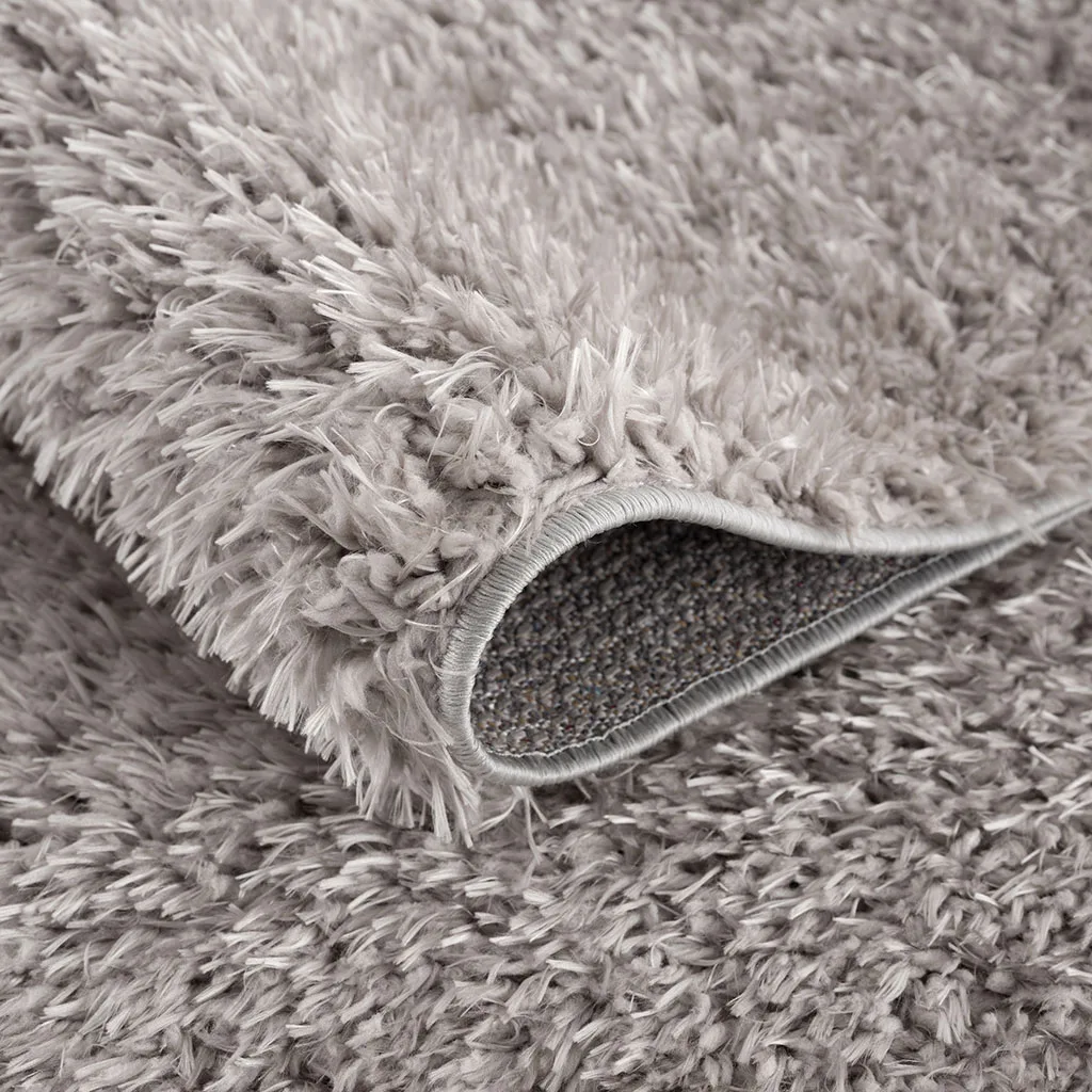 Light Gray Shaggy Area Rug, Non-Slip Soft Plush Fluffy Carpet for Living Room Bedroom, Cozy Indoor Floor Mat for Home Decor
