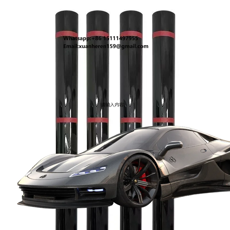 

High-Gloss Dyno Black TPU PPF Hydrophobic Coating Self-Adhesive Auto Protection Wrap Film Stylish Exterior Body Wrap Roll Shape