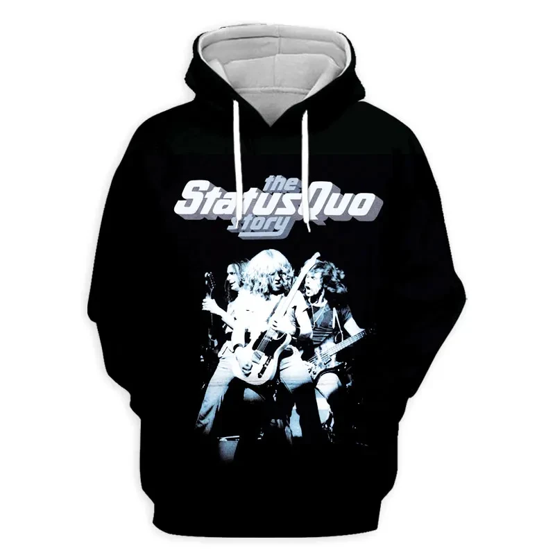 2024 New CAVVING 3D Printed Status Quo Band  Hoodies Hooded Sweatshirts Harajuku  Tops Fashion Clothing for Women/men   H02