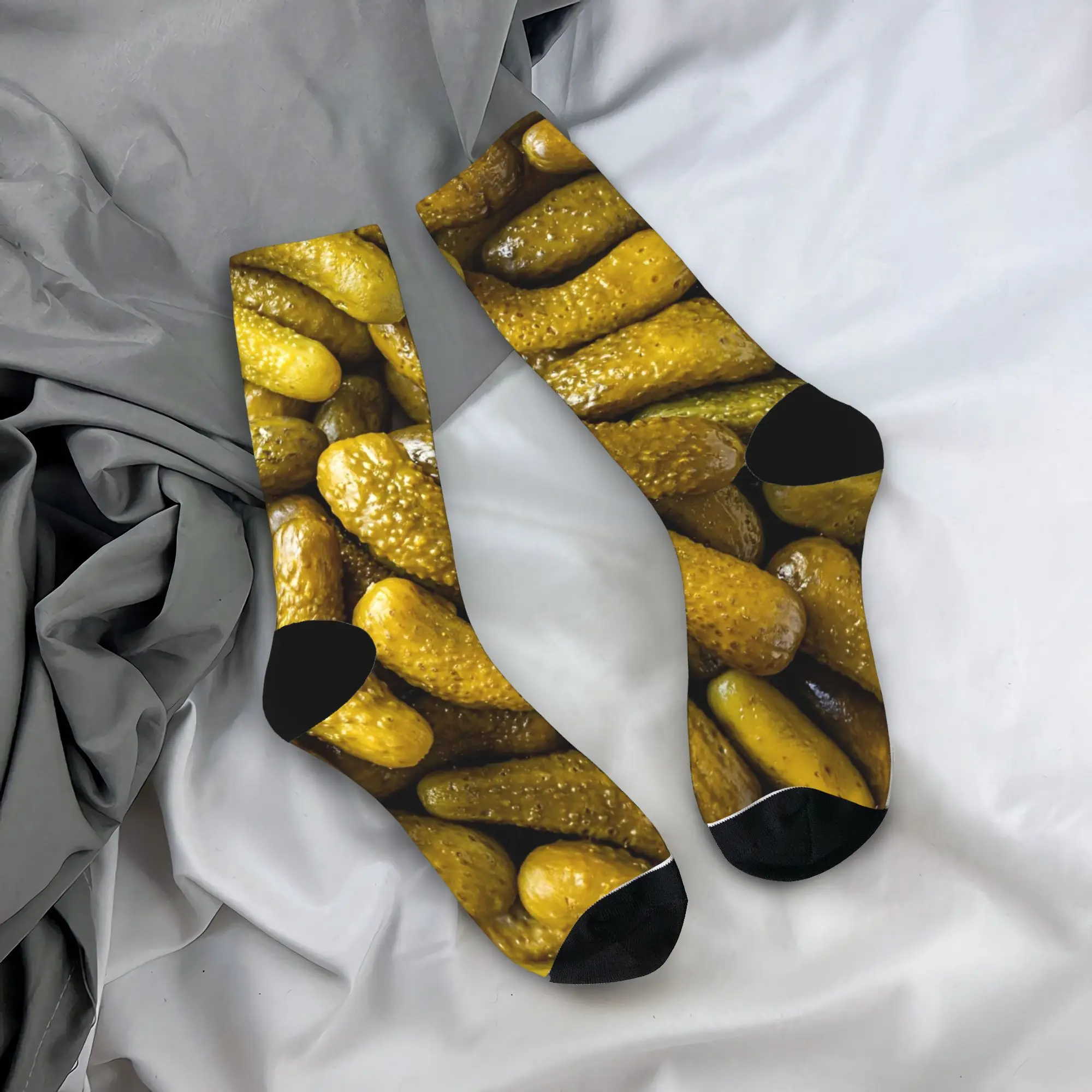 Meias de pepino meias masculinas médias macias meias casuais inverno correndo esportes anti skid design meias ideia de presente