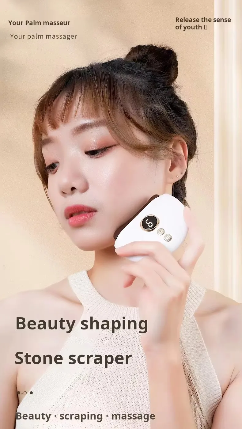 Eclipse Gua Sha Facial Tools, Face Sculpting Tool, with 3-Level Heat , Anti-Aging, Neck & Face Lift,and Puffiness Reduction