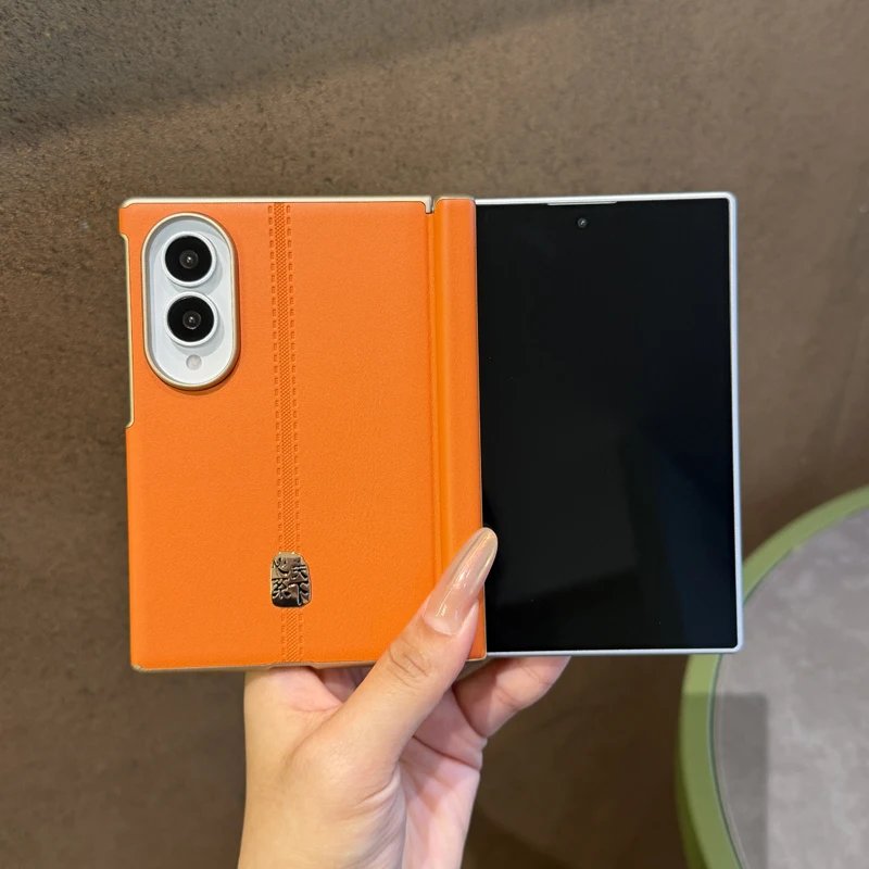 Case for Samsung Galaxy Z Fold8 Ultra Z Fold8 Wide Magnetic Double axis Zipper Pattern Shockproof Mobile Phone Cover