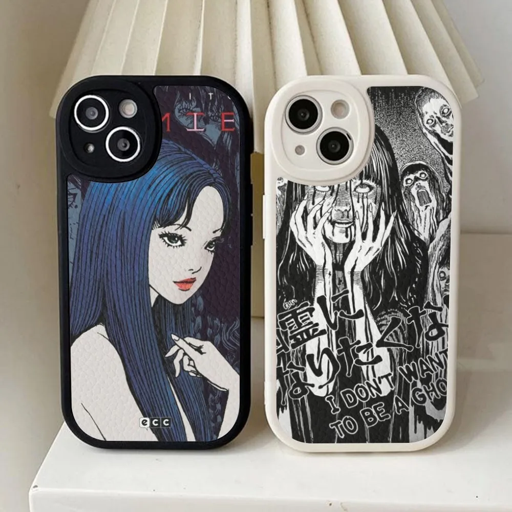 Junji Ito comics Phone Case Hard Leather For iPhone 14 13 12 Mini 11 14 Pro Max Xs X Xr 7 8 Plus Fundas