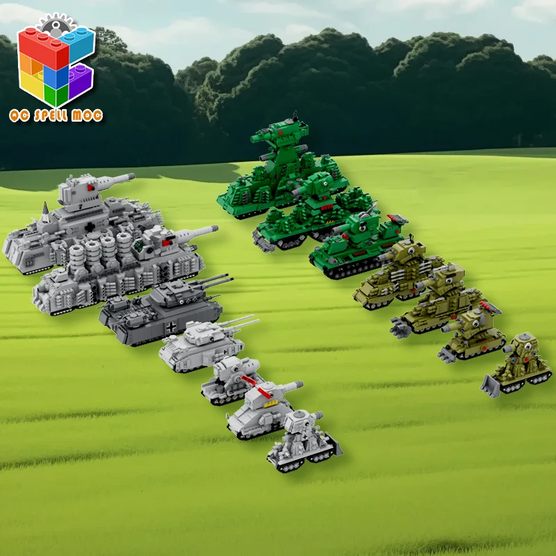 Moc KV-44 tanque de batalha landcruiser blocos de construção ww2