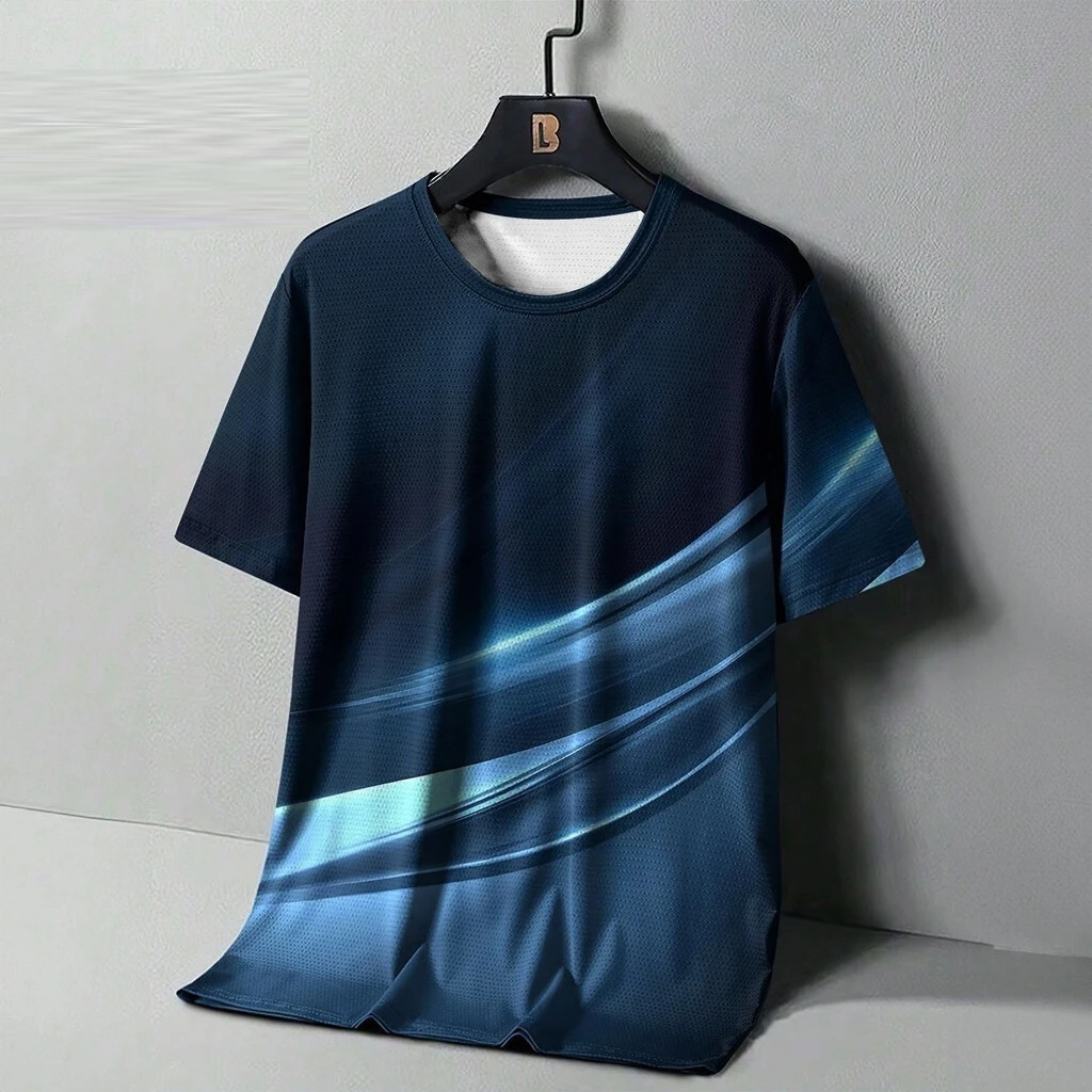 

Fashion Men's T-Shirt Sports Running Three Color Pattern 3D Printed Sportswear Summer Short Sleeved Cool T-Shirt Gym T-Shirt Man