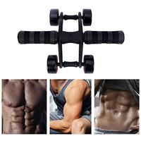 Four Wheel Abdominal Exercise Roller Anti Skid Handle Core Workout Equipment