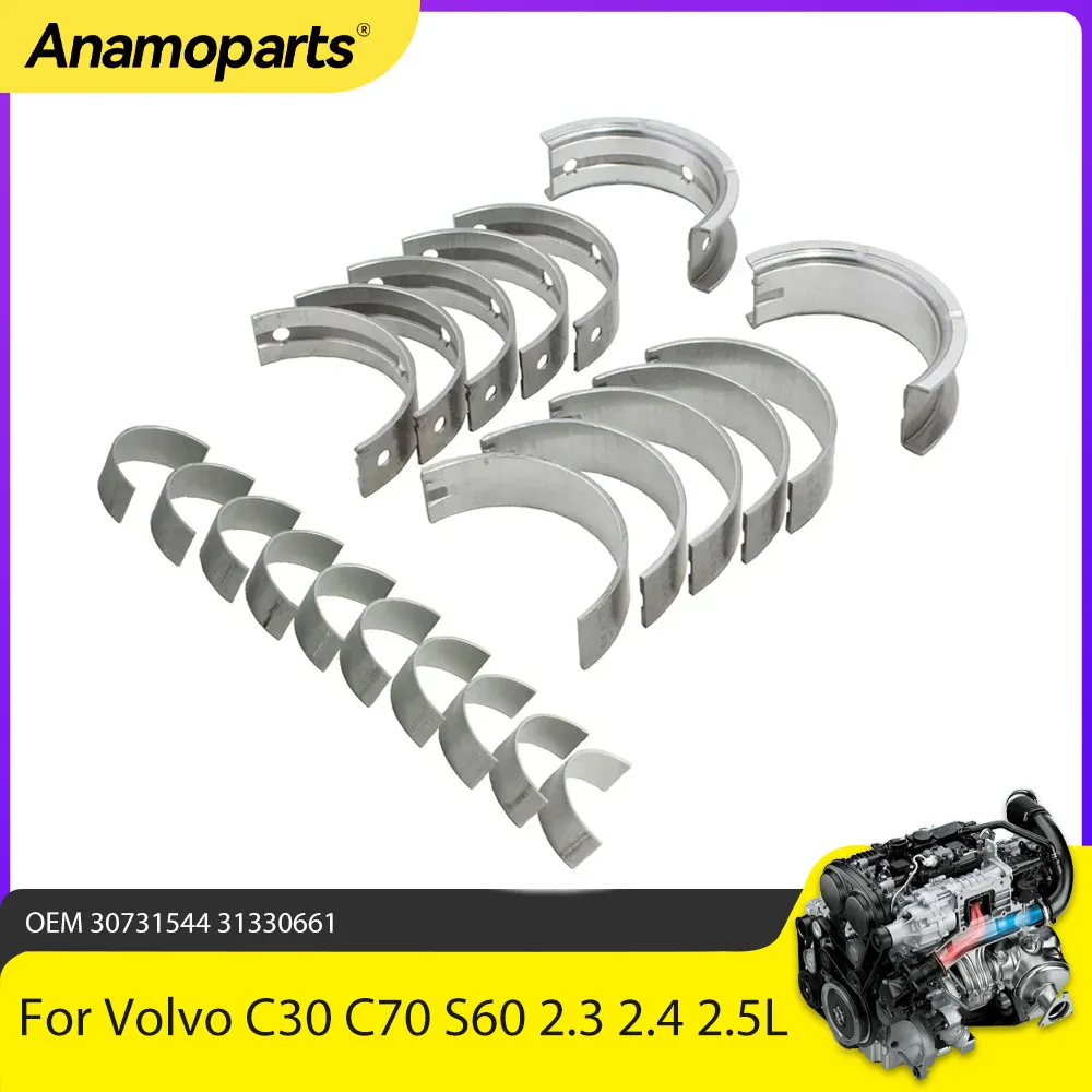 

Деталь двигателя комплект подшипников главного шатуна подходит для 2,0 2,4 2,5 T L B5254T5 B5244S4 для Volvo C30 C70 S40 S60 XC90 2.0L 2.4L 2.5L