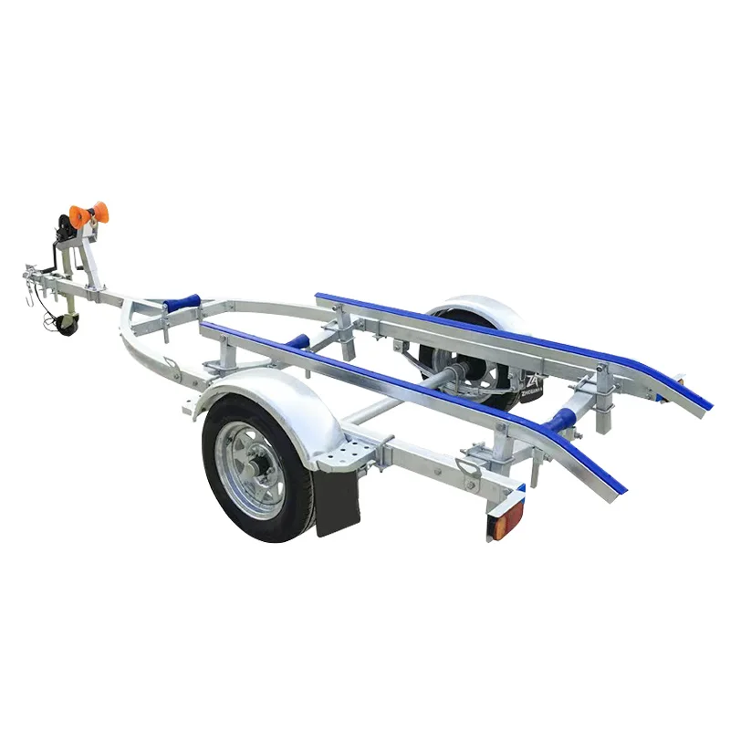 

Wholesale Single-Axle Boat Trailer For 3.6-4 Meter Sliding Bar Small Watercraft Trailer