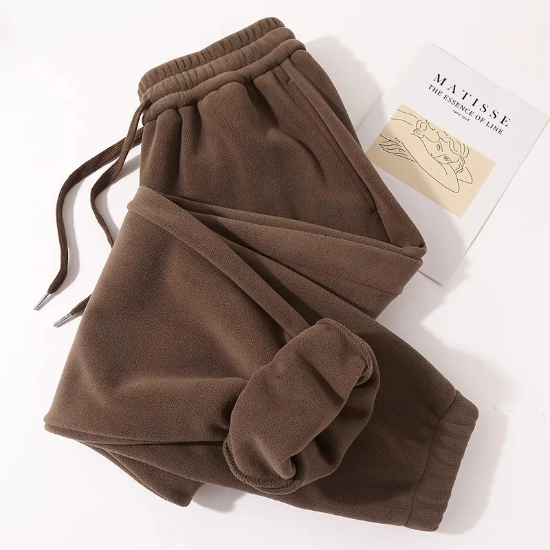 

Мужские свободные спортивные штаны Fce, осенне-зимние теплые брюки большого размера, американские повседневные прямые брюки с эластичной резинкой на талии