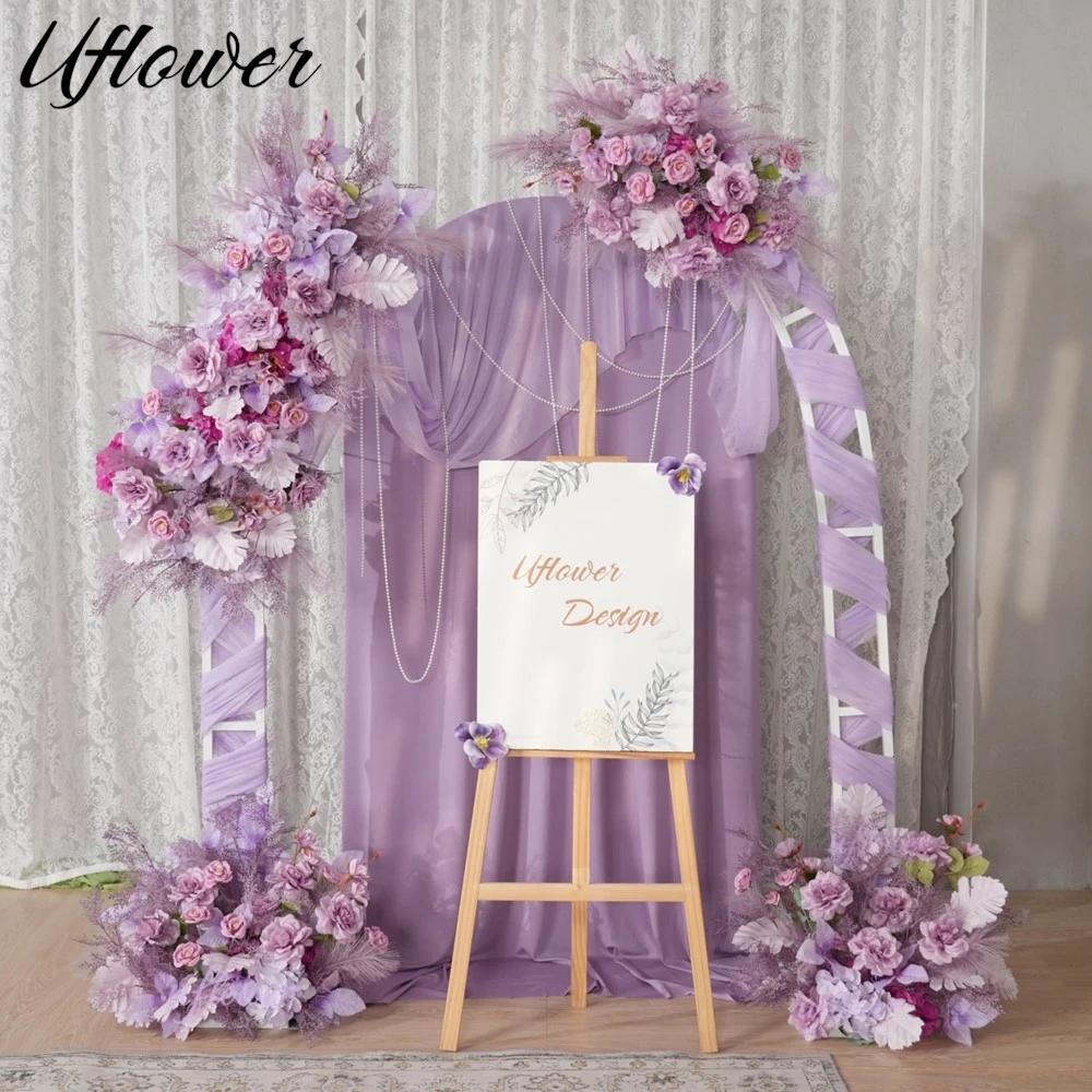 

Изысканная композиция из фиолетовых роз и георгиан Uflower для свадебного декора, украшения стола, цветочного шара, реквизита для вечеринок и мероприятий