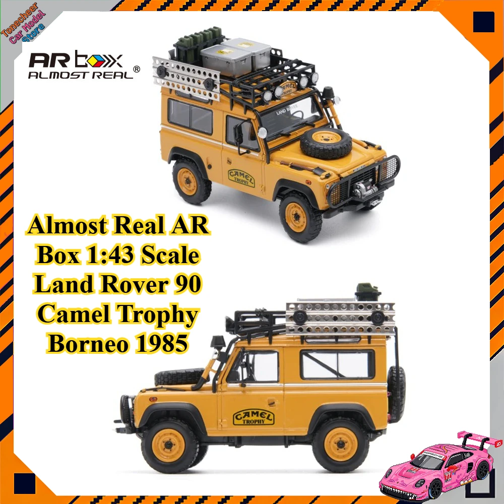 Nuevo Modelo a Escala 1:43 de Land Rover 90 Camel Trophy Borneo 1985, Casi Real, en Caja AR, de Aleación, Miniatura, Coleccionable, Juguete, Regalo