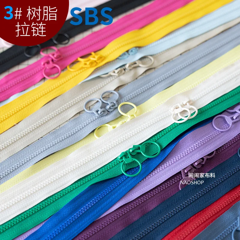 15-yard  Accessories Color Two-way Code Zipper Slider SBS Bag (No. 3 Resin Zipper) Zipper Repair Kit  Tailoring Accessories