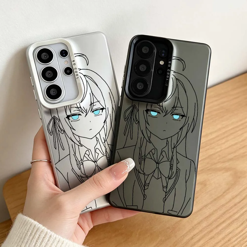 Anime Alya Design For Samsung Galaxy S26 S25 S24 S23 S22 S21 S20 Plus Edge Ultra FE Colored Silver Phone Case Cover