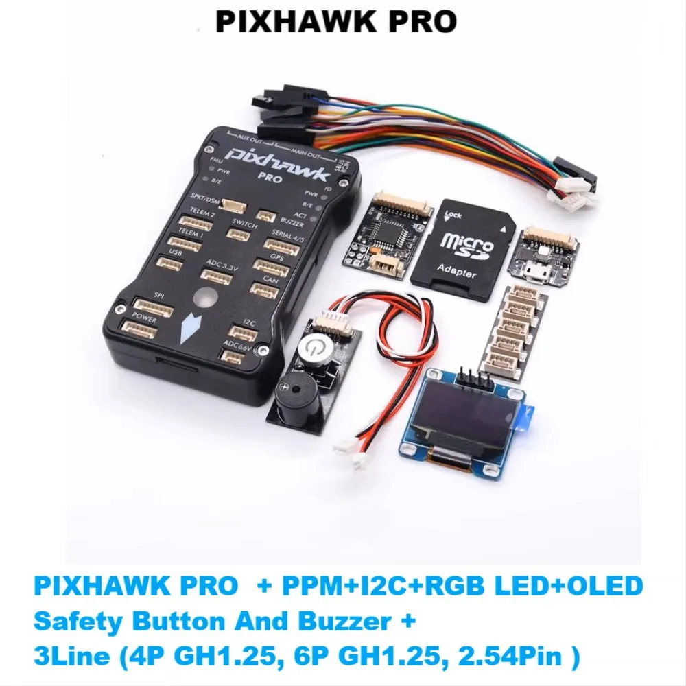 PIXHAWK PRO PX4 PIX 32 Bit Flight Controller PPM Encode I2C RGB OLED Safety Button Autopilot RC Quadcopter Ardupilot ArduPlane
