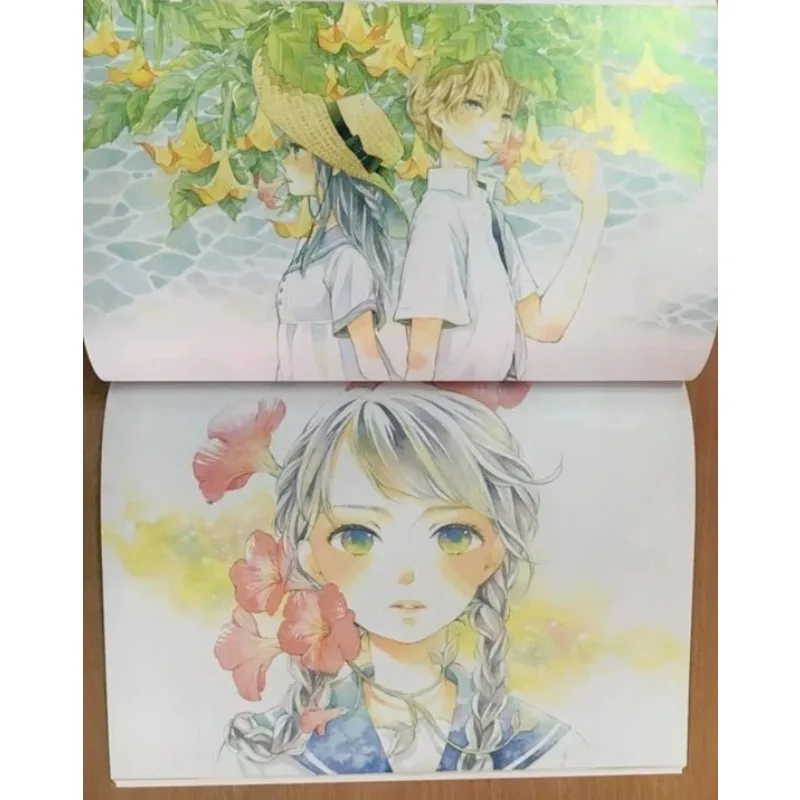 Color Yufushi Artwork Art Book Watercolor Illustration Collection Fresh Comic Manga Anime Girlish Cute Kawaii Exquisite