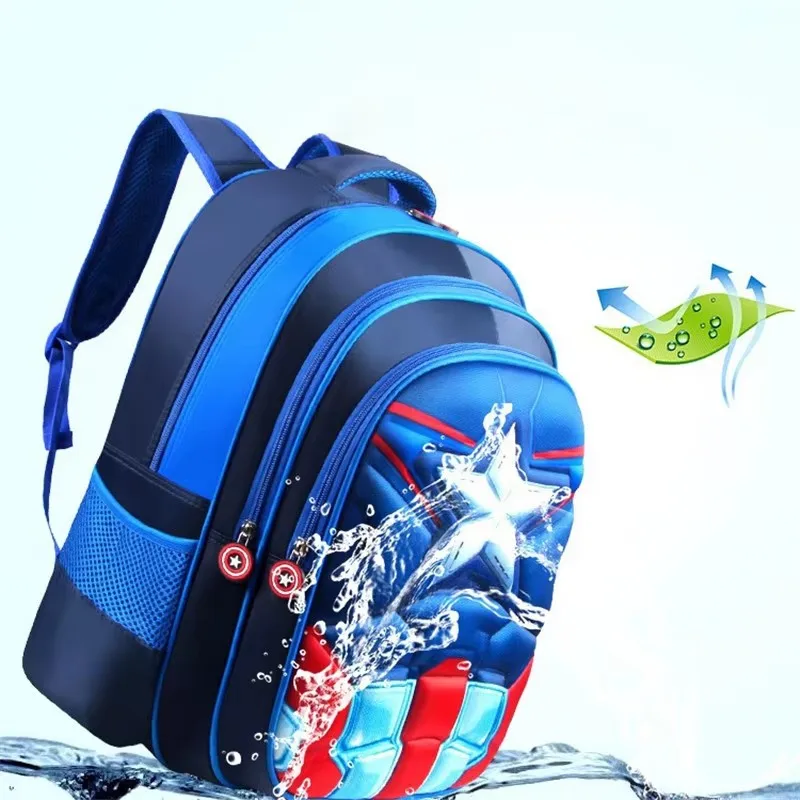 Marvel Cartoon Batman Spider-Man superman rucksack Student backpack boys Kindergarten schoolbag Children\'s waterproof travel bag