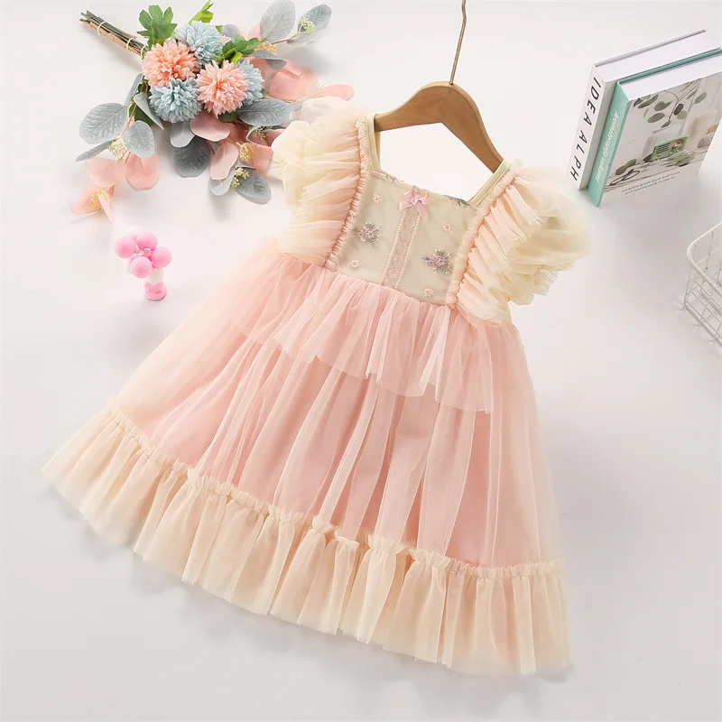 Girl Clothes Dress for Girls Baby Kids Casual Dresses Girls Vestidos Embroidery Birthday Party Girl Dress Children Clothes Girls