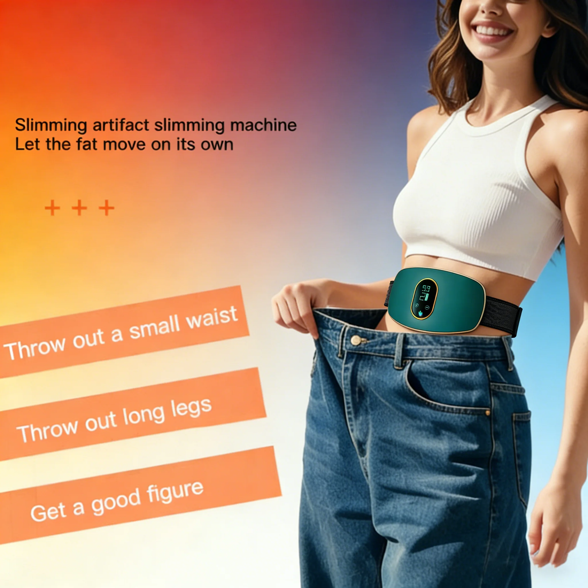 

Массажер для похудения и коррекции фигуры, пояс для фитнеса, прибор для снижения веса и моделирования тела, снятие запоров