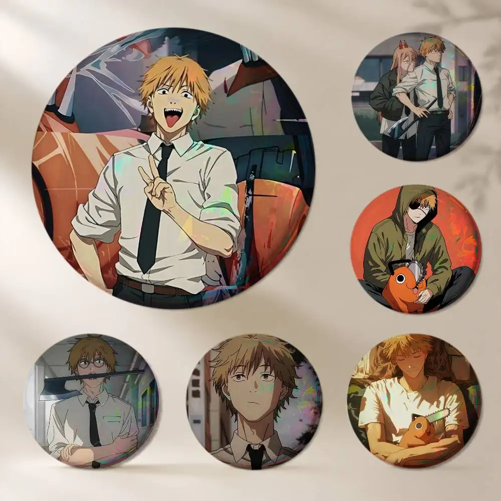 Anime C-Chainsaw Man D-Denji Brooches Cartoon Badge Pins Backpack Hat Accessories Friend Gift
