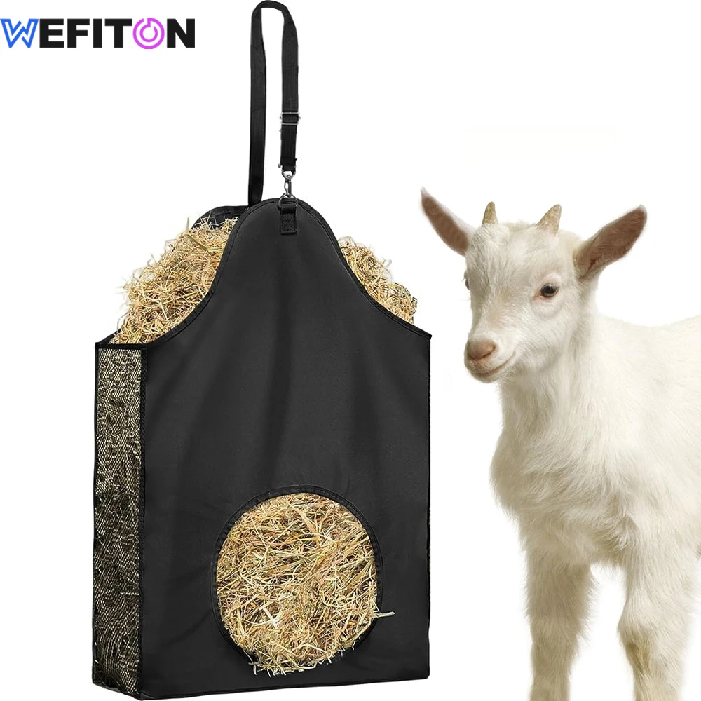 1PC Hay Bags for Horse, Large Capacity Feeding Bag, Hay Nets for Sheep, Goats, Open Feed Hole Hay Feeder for Slow Feeding