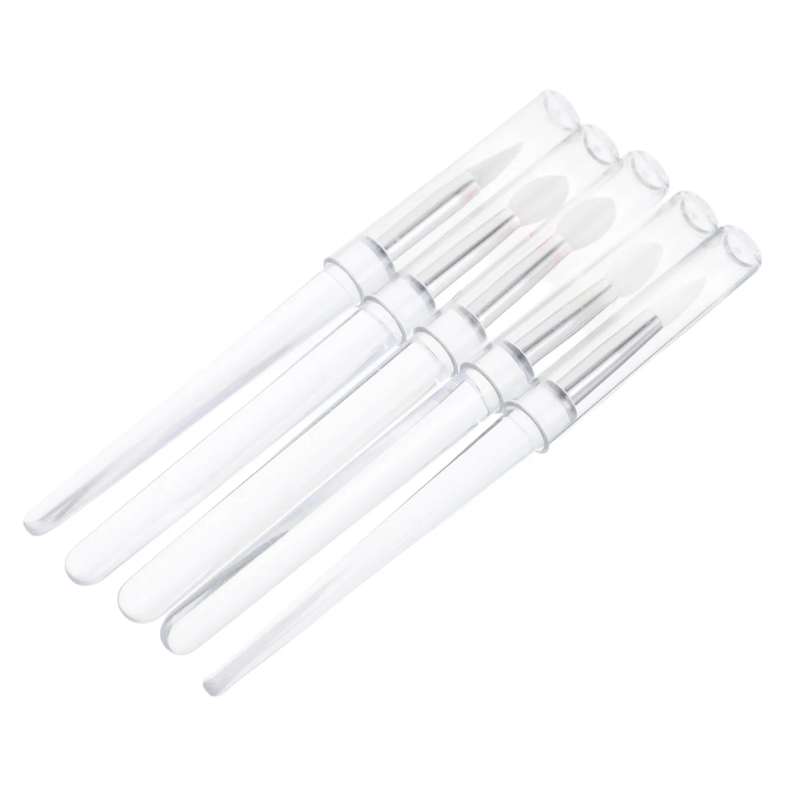 

5pcs Silicone Makeup Multifunctional Soft Applicator Tool For Eyeshadow Lipstick Lip Gloss Portable Brush Set Durable