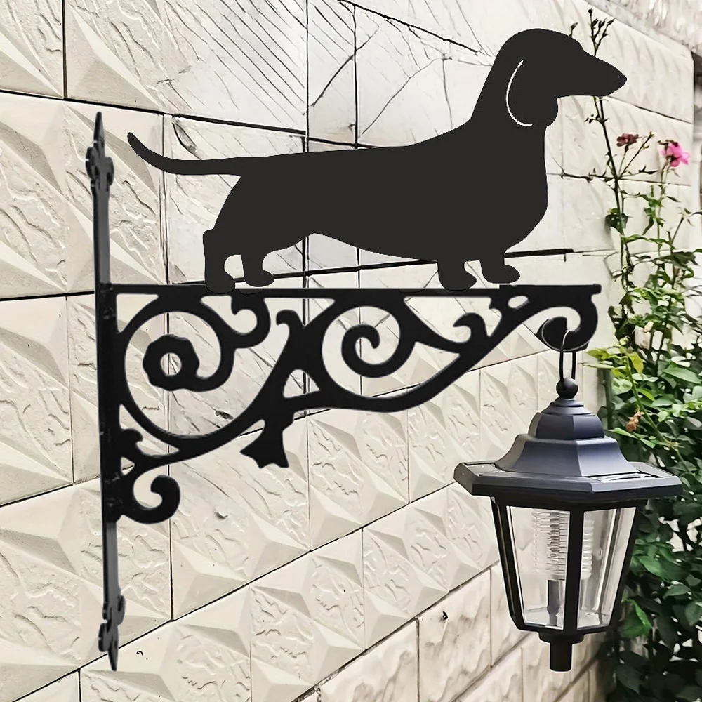 

Cocker Spaniel Metal Garden Decor Wall Mounted Dog Design Silhouette Planter Hook for Outdoor Garden Potted Plants Ideal Gifts