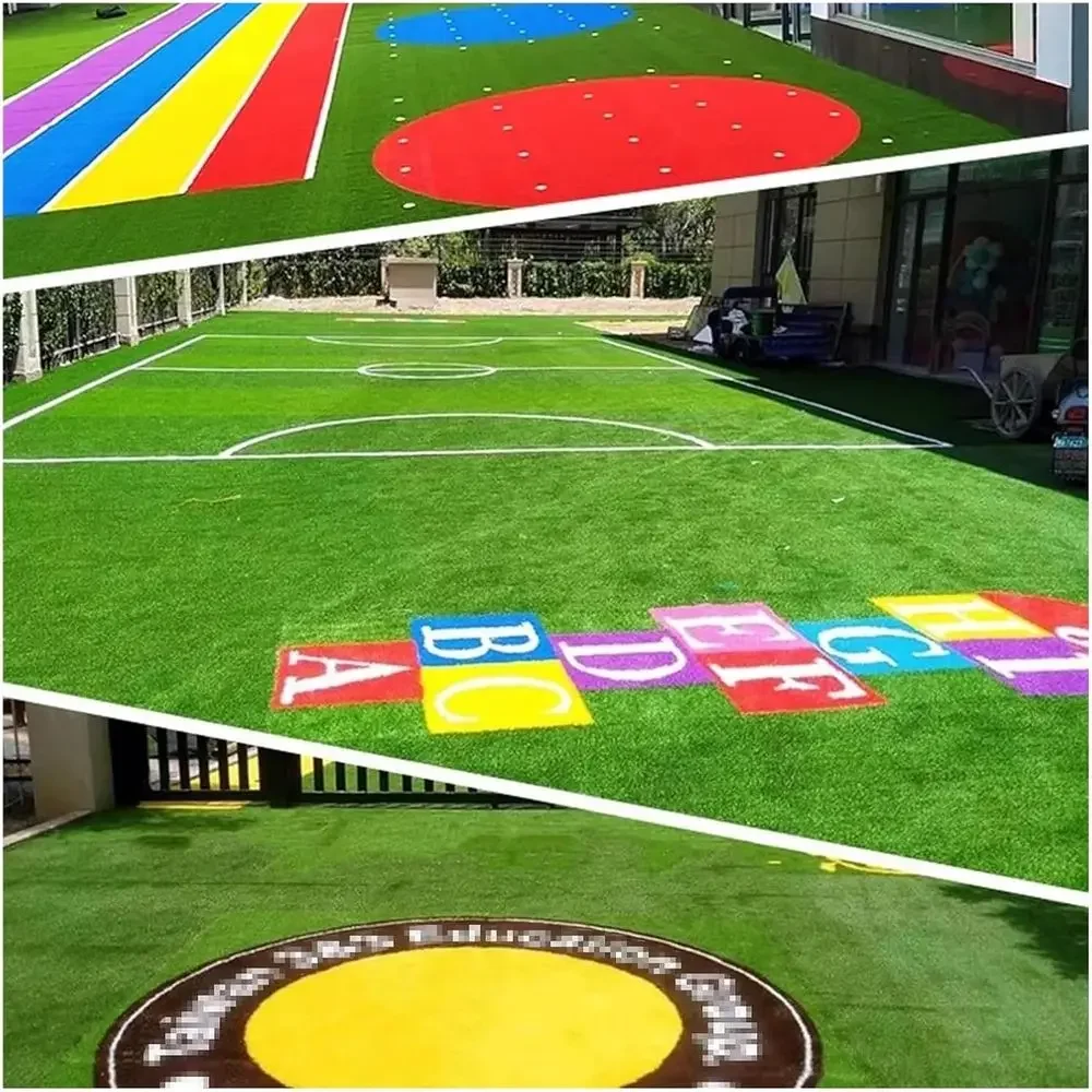 Pink Artificial Turf with Drainage Holes for Outdoor Patio and Backyard Decor