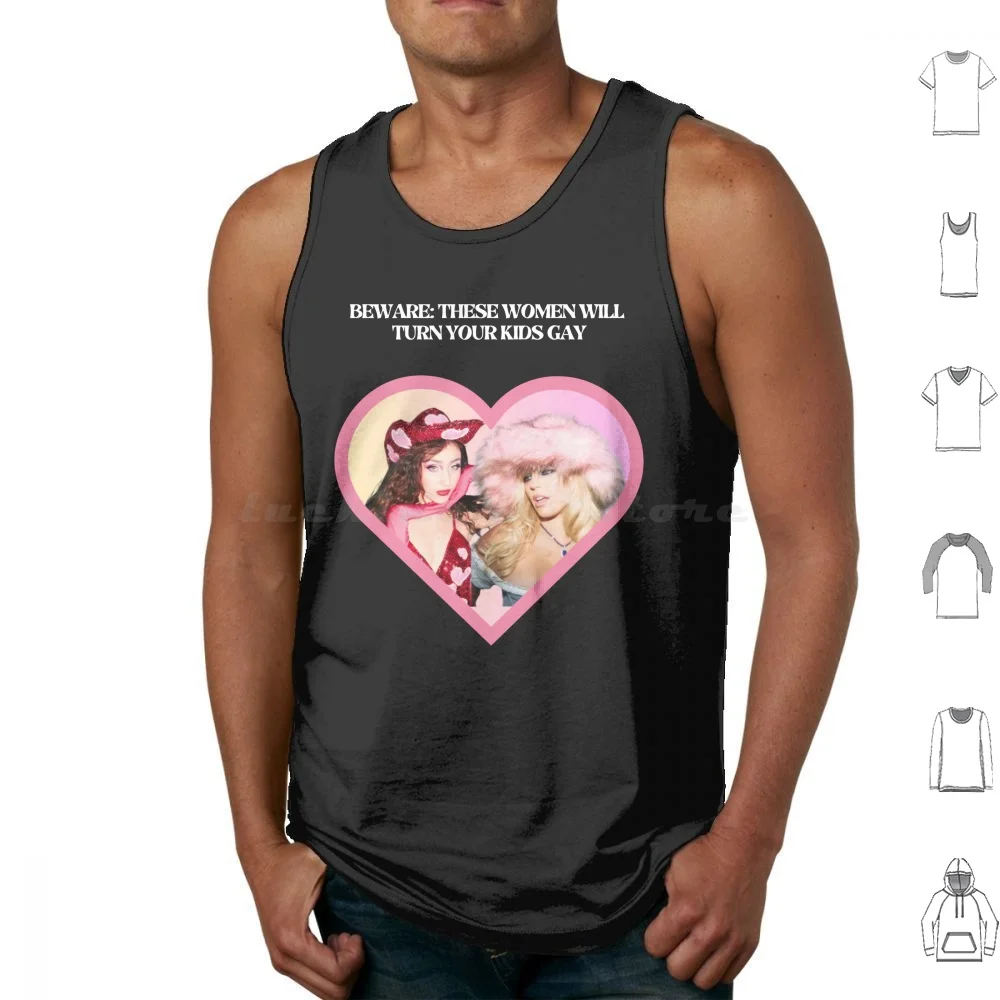 Beware These Women Renee Rapp Chappell Roan Tank Tops Print Cotton Chappell Roan Good Luck Babe Pink Club Hot To Go